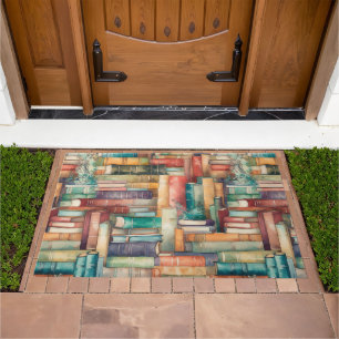 Whimsical Books Door Mat