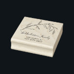 Whimsical Botanical Branch Return Address Family Rubber Stamp<br><div class="desc">A whimsical but modern design for a rubber stamp with your family name and return address on it,  featuring a hand-drawn botanical illustration. Customize this rubber stamp with your own text - perfect for weddings or to send out other invitations and personal mail.</div>