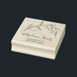 Whimsical Botanical Branch Return Address Family Rubber Stamp<br><div class="desc">A whimsical but modern design for a rubber stamp with your family name and return address on it,  featuring a hand-drawn botanical illustration. Customize this rubber stamp with your own text - perfect for weddings or to send out other invitations and personal mail.</div>