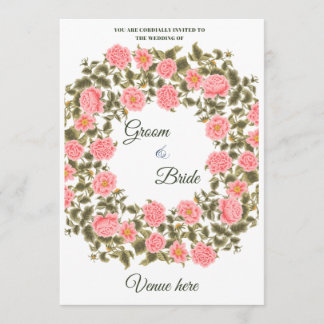 Whimsical Botanical Floral Wedding Stationery Invitation