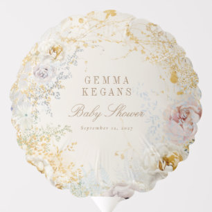 whimsical botanical wreath baby shower balloon