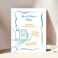 Whimsical Bottle Service Baby Shower Bar Menu Sign