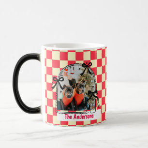 Whimsical Bow Christmas Photo Color Morph Mug