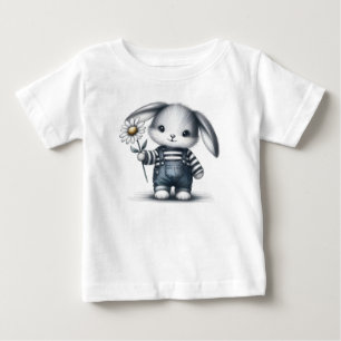 Whimsical Boy Bunny Baby T-Shirt