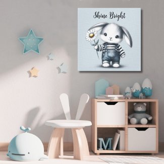 Whimsical Boy Bunny Motivational