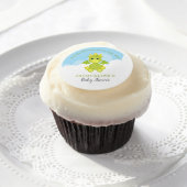 Whimsical Boy Dragon Baby Shower Edible Frosting Rounds (Cupcake)