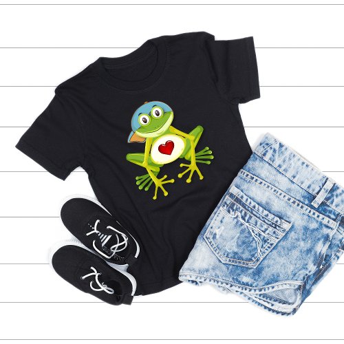 Whimsical Boy Frog T_Shirt