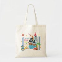 Whimsical Boy Library Book Tote Bag