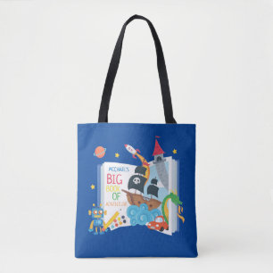 Whimsical Boy Library Book Tote Bag