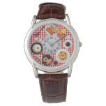 Whimsical Breakfast Goodies Leather Watch at Zazzle