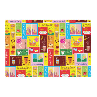 Whimsical Breakfast Pattern Placemat