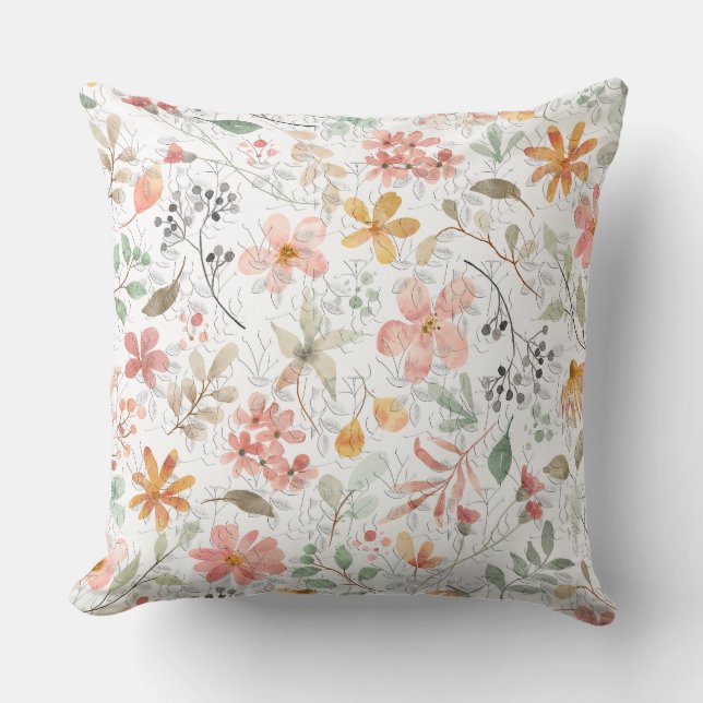 Whimsical Breeze Throw Pillow (Front)