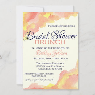 Whimsical Bridal Shower Brunch Invitation
