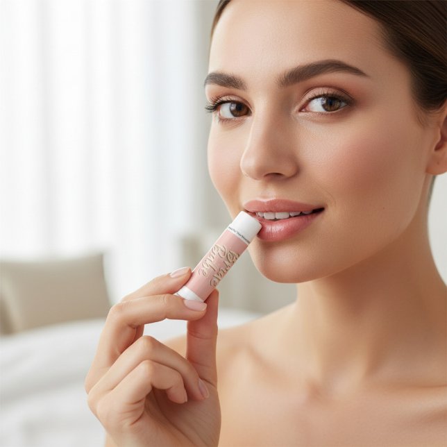 Whimsical Bride Babe Pink Bachelorette Party Lip Balm (Creator Uploaded)