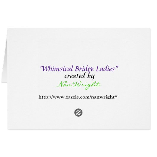 Whimsical Bridge Ladies (Back Horizontal)