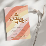 Whimsical Bright Colors Orange Retro 70s Wedding  Invitation<br><div class="desc">Let's Groove Tonight! Get your guests ready to boogie with this fun,  70s style collection. With whimsical color waves in varying trendy colors and retro wording,  it is sure to stand out.</div>