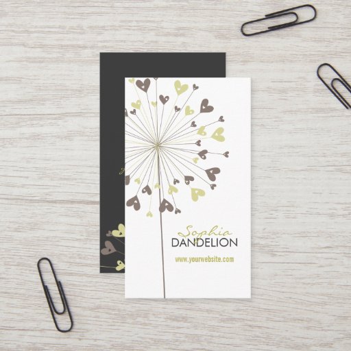 Customizable fatfatin Dandelions Love 04 Profile Card Business Card Template