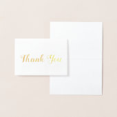 Crane & Co. Gold Script Thank You Notes - Pack Of 10 Ecru Cotton Cards With Envelopes
