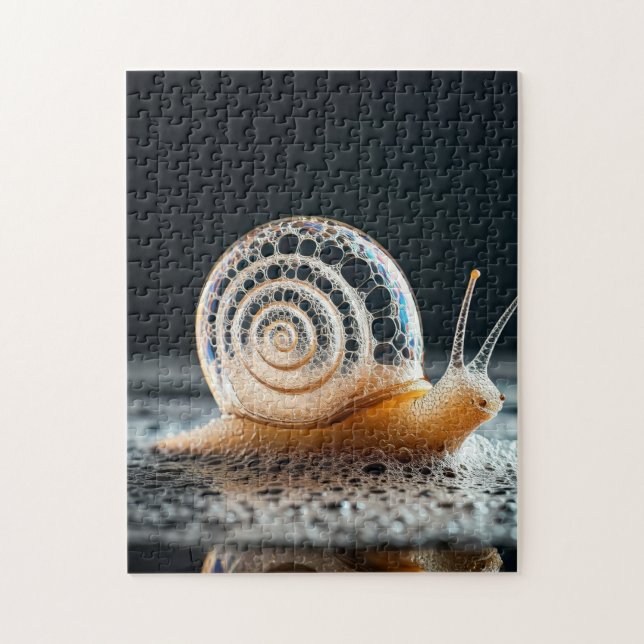 Whimsical Bubbly Snail Jigsaw Puzzle (Vertical)