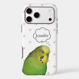 Whimsical Budgie Cute Parakeet iPhone / iPad case