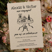 Whimsical Buffet Dinner Custom Engagement Party