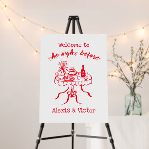 Whimsical Buffet Table Custom Rehearsal Dinner Foam Board