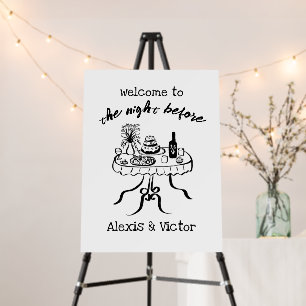 Whimsical Buffet Table Custom Rehearsal Dinner  Foam Board