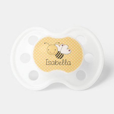 Whimsical Bumble Bee Personalized Pacifier