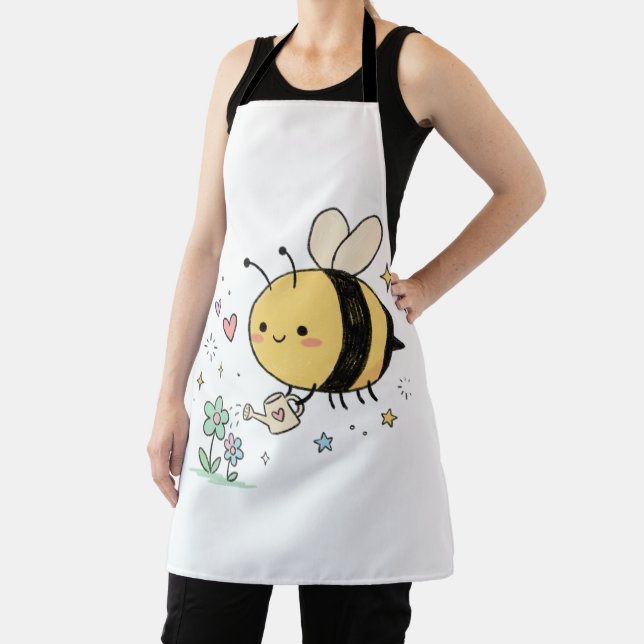  Whimsical Bumblebee Nature Lover  Apron (Insitu)