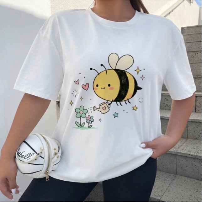  Whimsical Bumblebee Nature Lover  Tri-Blend Shirt (Creator Uploaded)