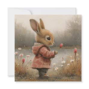 Whimsical Bunnies: Joyful Greetings 🐇Digital Holiday Card