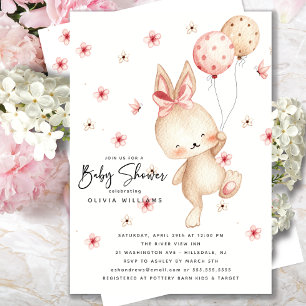 Whimsical Bunny Baby Shower Invitation