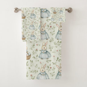 Whimsical Bunny Bliss Easter Bath Towel Set
