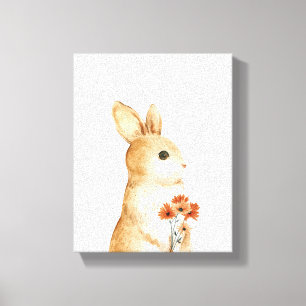 Whimsical Bunny Floral Woodland Nursery Decor