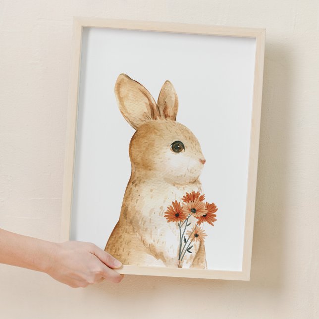 Whimsical Bunny Floral Woodland Nursery Decor  (Whimsical Bunny Floral Woodland Nursery Decor)