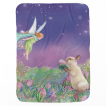 Whimsical Bunny & Flower Fairy, Magical Garden