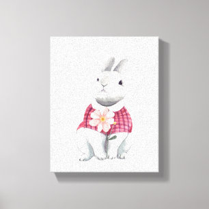 Whimsical Bunny Flower Woodland Nursery Decor