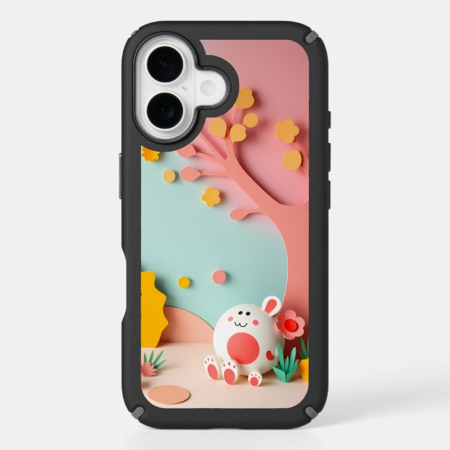 Whimsical Bunny Illustration Speck iPhone Case (Front)