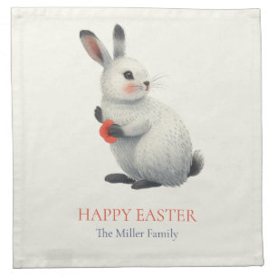 Whimsical Bunny Meadow Easter Brunch Cloth Nap Napkin