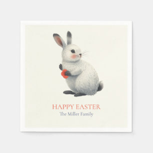Whimsical Bunny Meadow Easter Brunch Cloth Nap Napkins