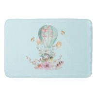 Whimsical Bunny Riding in a Hot Air Balloon