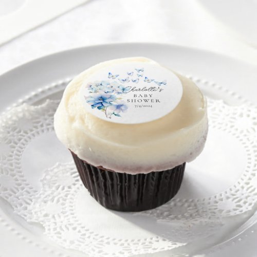 Whimsical Butterflies Baby Shower Edible Frosting Rounds