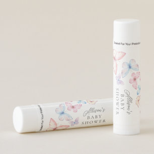 Whimsical Butterflies Baby Shower Favor Lip Balm