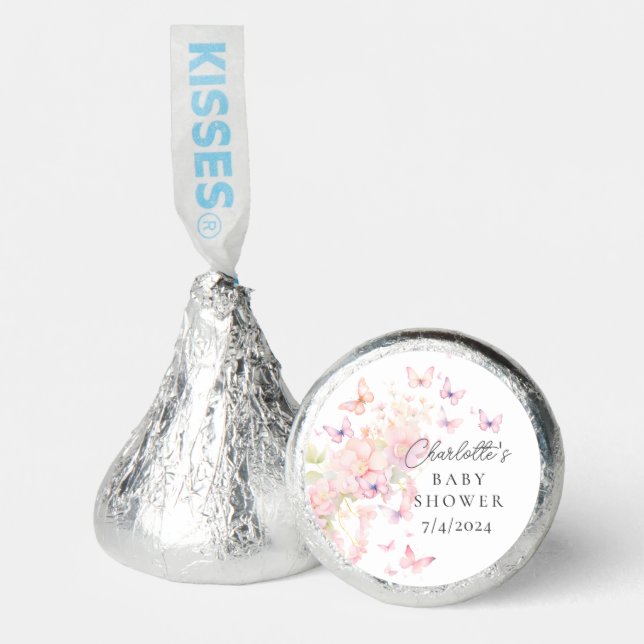 Whimsical Butterflies Baby Shower Hershey®'s Kisses® (Front)
