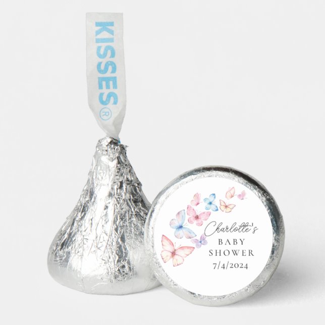 Whimsical Butterflies Baby Shower Hershey®'s Kisses® (Front)