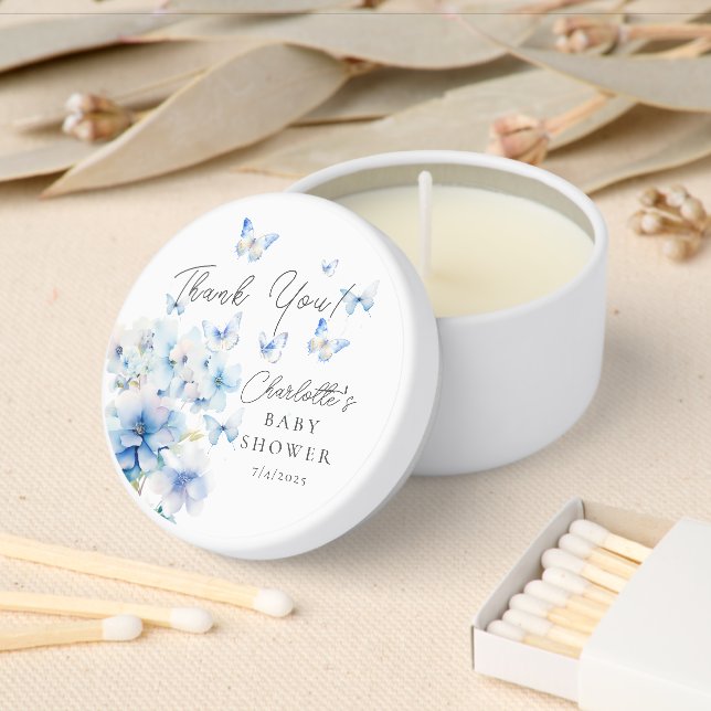 Whimsical Butterflies Baby Shower Mini Candle Favors (Insitu)