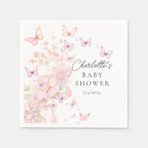 Whimsical Butterflies Baby Shower Napkins