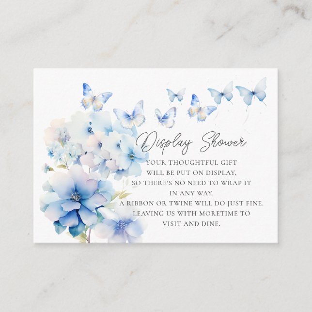 Whimsical Butterflies Display Shower Enclosure Card (Front)