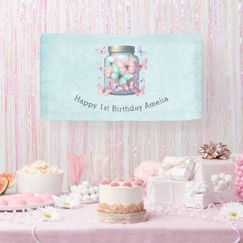 Whimsical Butterflies in a Jar Birthday
