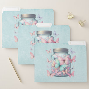 Whimsical Butterflies in a Jar File Folder